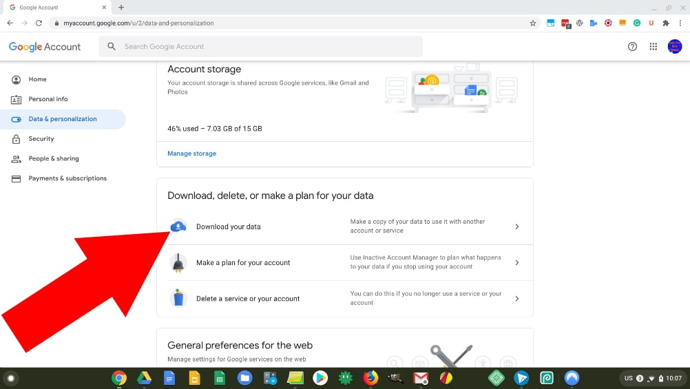 download file on google drive